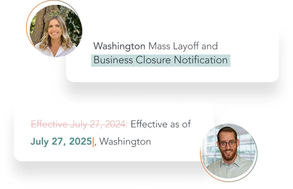 Employment attorneys reviewing a Washington mass layoff and business closure notification update